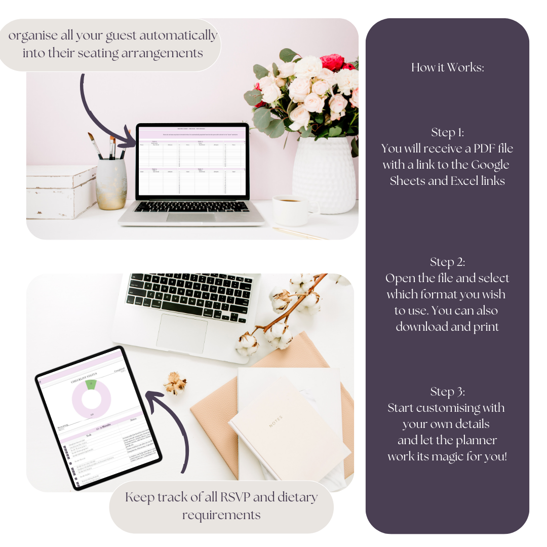 Ultimate Wedding Planner, Checklist & Budget Calculator Spreadsheet