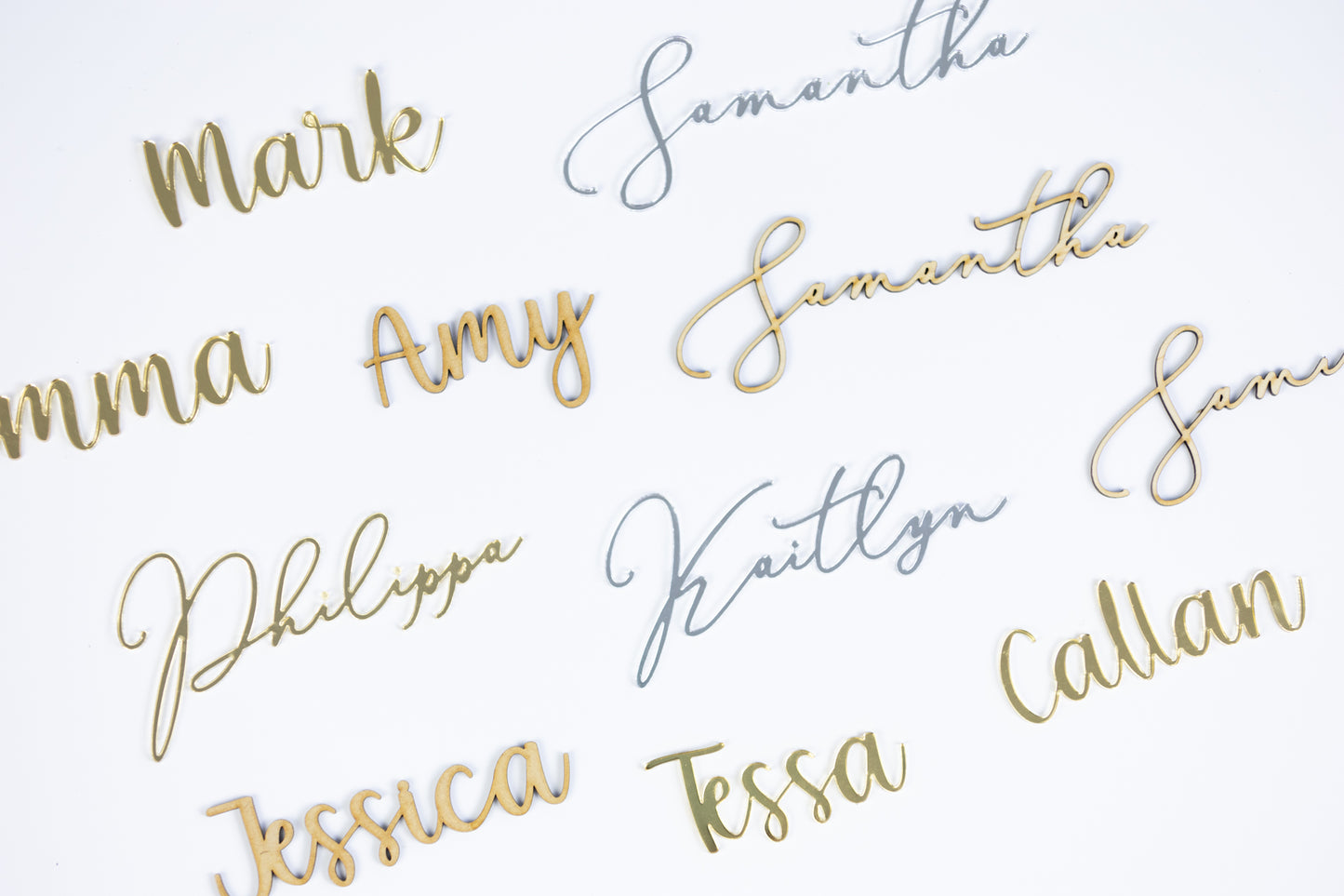 Gold Mirror Acrylic Names